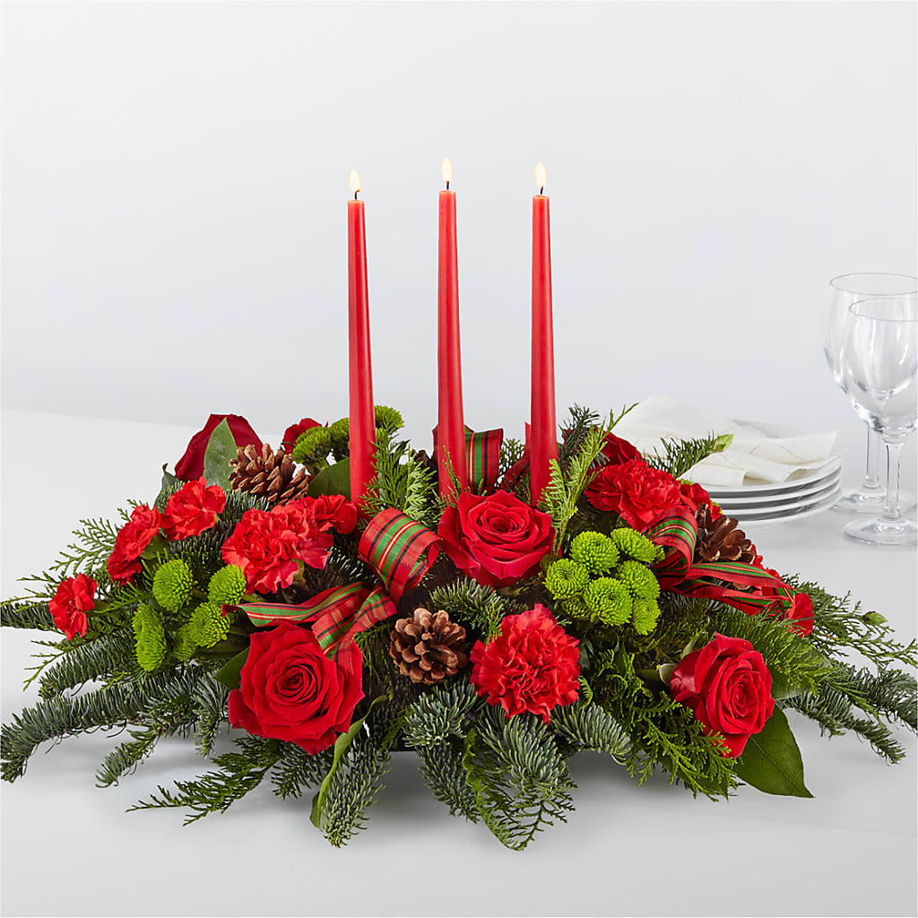 By the Candlelight Centerpiece – FELTY-ROLAND FLORIST & PLANT INC, Elizabethton TN