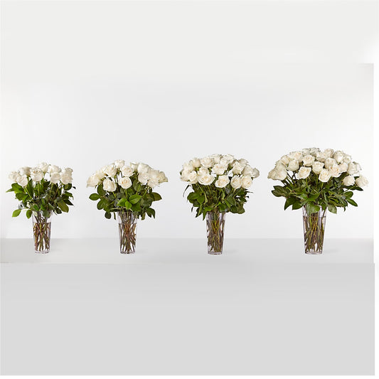 Long Stem White Rose Bouquet – FELTY-ROLAND FLORIST & PLANT INC, Elizabethton TN