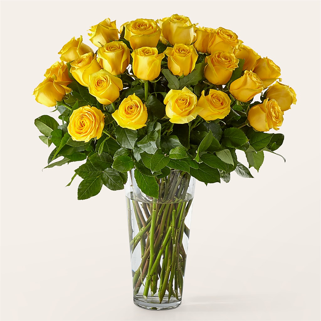 Long Stem Yellow Rose Bouquet – FELTY-ROLAND FLORIST & PLANT INC, Elizabethton TN