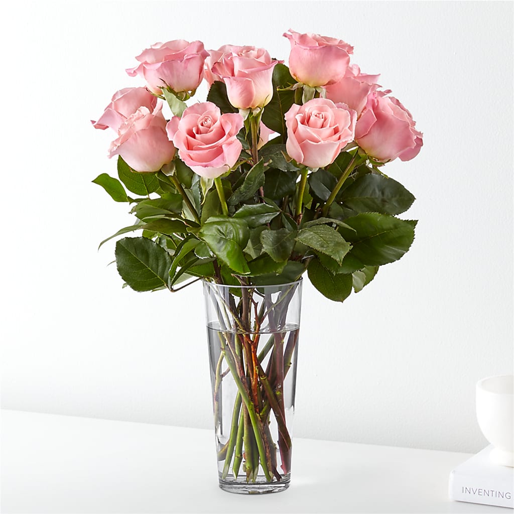 Long Stem Pink Rose Bouquet – FELTY-ROLAND FLORIST & PLANT INC, Elizabethton TN