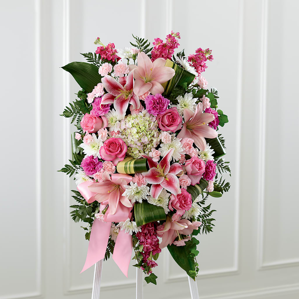 Comforting Standing Spray – FELTY-ROLAND FLORIST & PLANT INC, Elizabethton TN