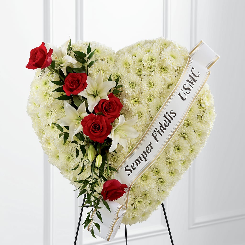 Heartfelt Hero Standing Heart – FELTY-ROLAND FLORIST & PLANT INC, Elizabethton TN
