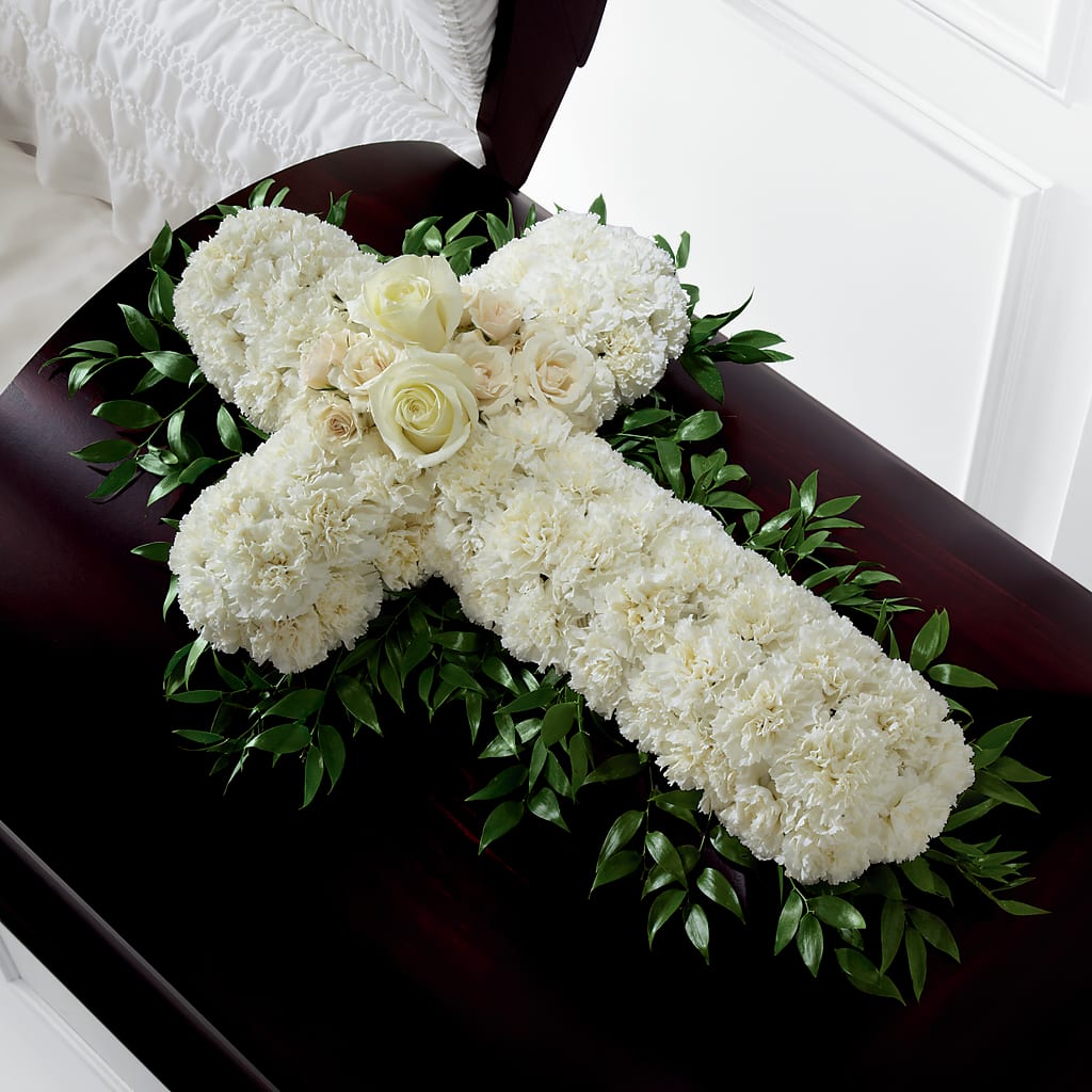 Peaceful Memories Casket Spray (Standard) – FELTY-ROLAND FLORIST & PLANT INC, Elizabethton TN