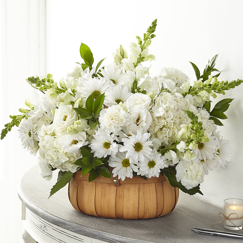Pure Ivory Basket – FELTY-ROLAND FLORIST & PLANT INC, Elizabethton TN