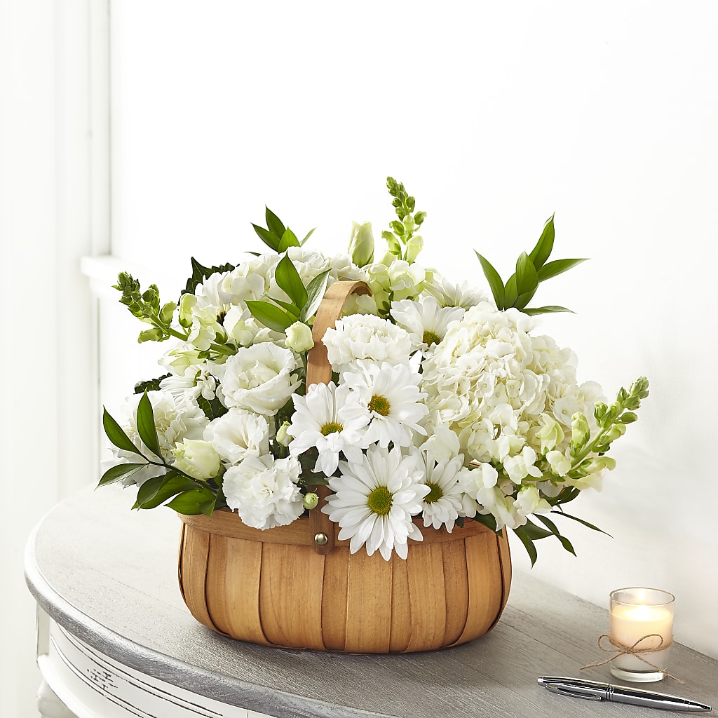 Pure Ivory Basket – FELTY-ROLAND FLORIST & PLANT INC, Elizabethton TN