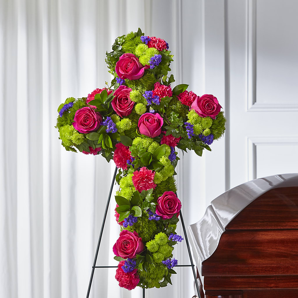 Tribute Rose Floral Cross – FELTY-ROLAND FLORIST & PLANT INC, Elizabethton TN