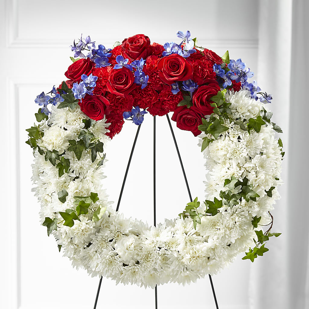 Patriotic Passion Wreath – FELTY-ROLAND FLORIST & PLANT INC, Elizabethton TN