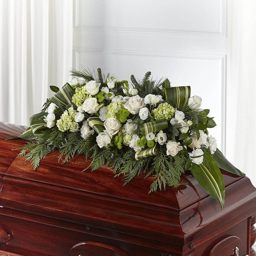 Hopeful Gesture Casket Spray – FELTY-ROLAND FLORIST & PLANT INC, Elizabethton TN