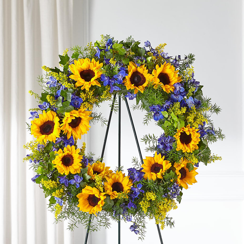 Bright Rays Wreath – FELTY-ROLAND FLORIST & PLANT INC, Elizabethton TN