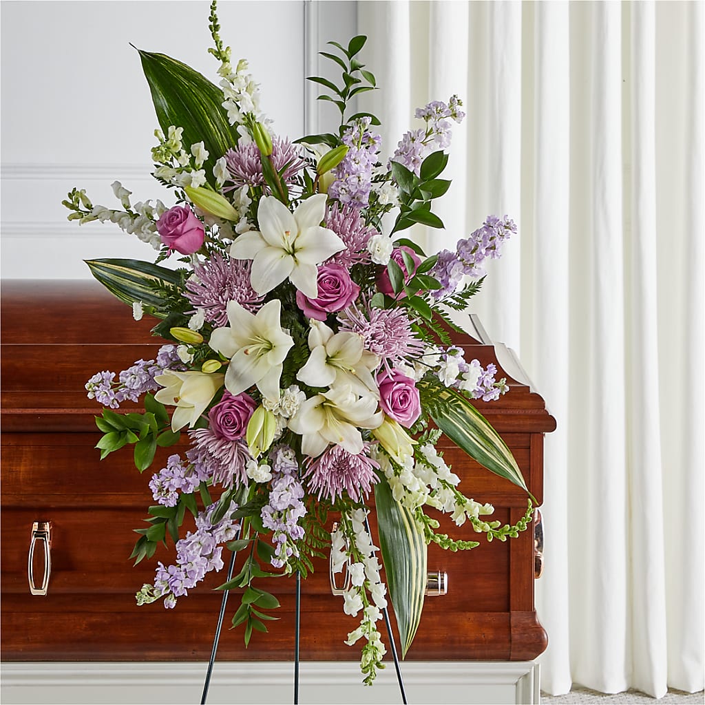 Grateful Hearts Standing Spray – FELTY-ROLAND FLORIST & PLANT INC, Elizabethton TN