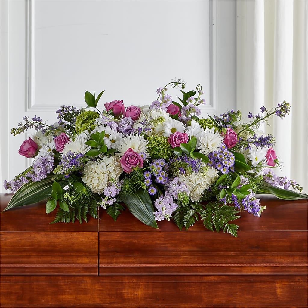 Meadows of Serenity Casket Spray – FELTY-ROLAND FLORIST & PLANT INC, Elizabethton TN