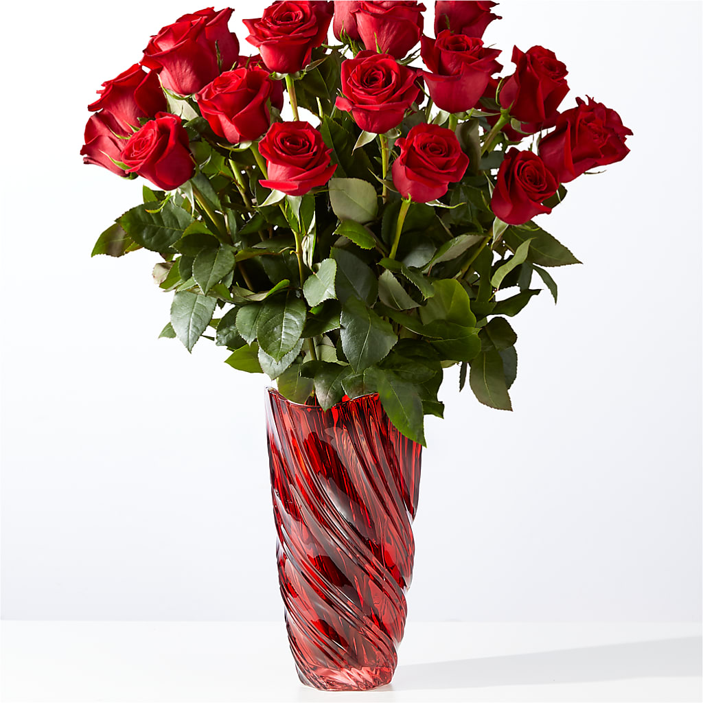 Classic Love Red Rose Bouquet with Luxe Swirl Vase – FELTY-ROLAND FLORIST & PLANT INC, Elizabethton TN