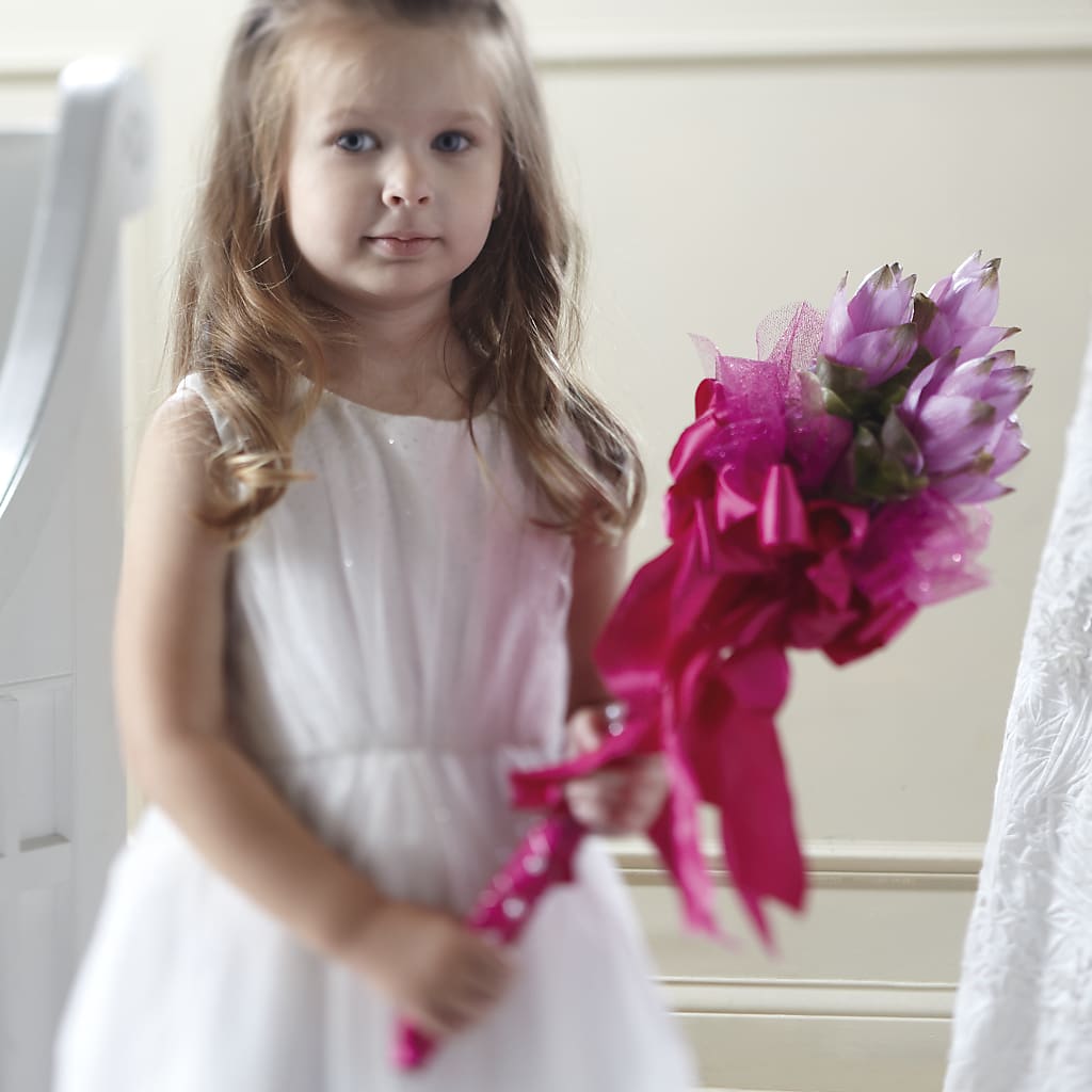 Sparkle Pink Flower Girl Bouquet – FELTY-ROLAND FLORIST & PLANT INC, Elizabethton TN
