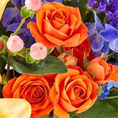 Radiant Citrus Box Bouquet – FELTY-ROLAND FLORIST & PLANT INC, Elizabethton TN