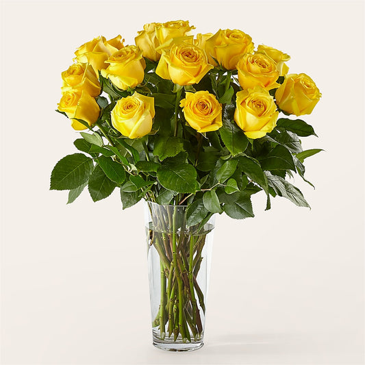 Long Stem Yellow Rose Bouquet – FELTY-ROLAND FLORIST & PLANT INC, Elizabethton TN