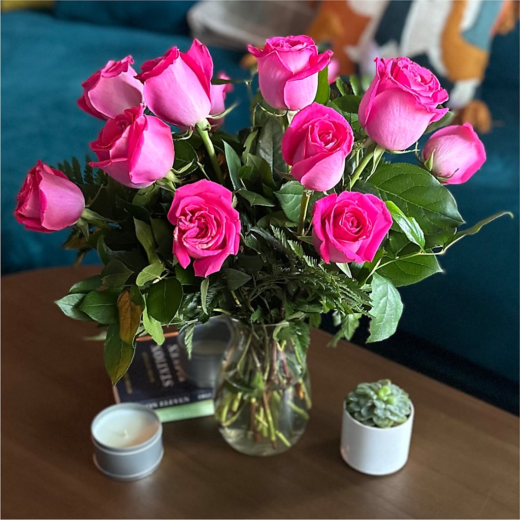 Long Stem Pink Rose Bouquet – FELTY-ROLAND FLORIST & PLANT INC, Elizabethton TN