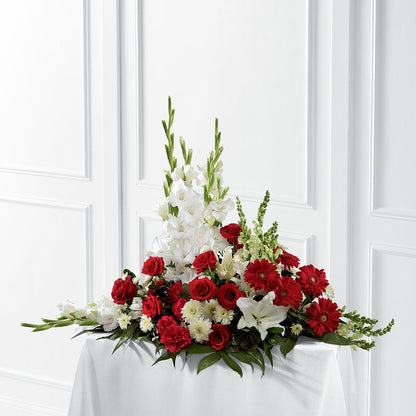 Crimson & White Arrangement – FELTY-ROLAND FLORIST & PLANT INC, Elizabethton TN