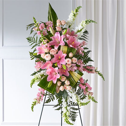 Elegant Embrace Standing Spray – FELTY-ROLAND FLORIST & PLANT INC, Elizabethton TN