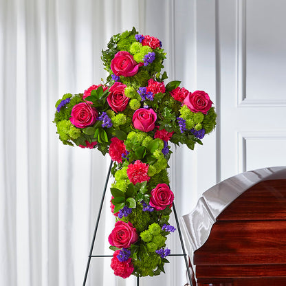 Tribute Rose Floral Cross – FELTY-ROLAND FLORIST & PLANT INC, Elizabethton TN