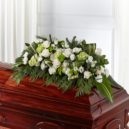 Hopeful Gesture Casket Spray – FELTY-ROLAND FLORIST & PLANT INC, Elizabethton TN