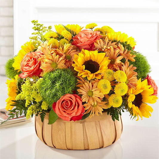 Harvest Sunflower Basket – FELTY-ROLAND FLORIST & PLANT INC, Elizabethton TN