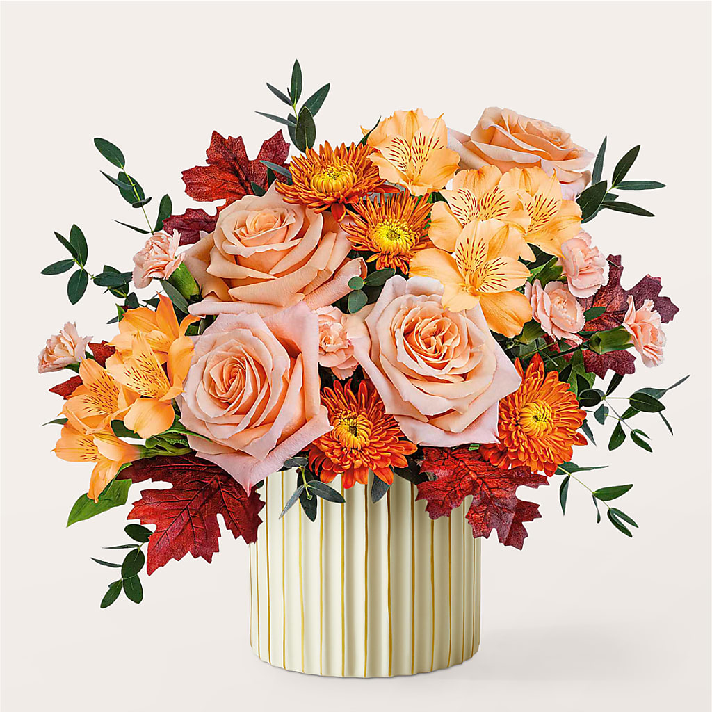 Spiced Latte Bouquet with Ivory Vase – FELTY-ROLAND FLORIST & PLANT INC, Elizabethton TN
