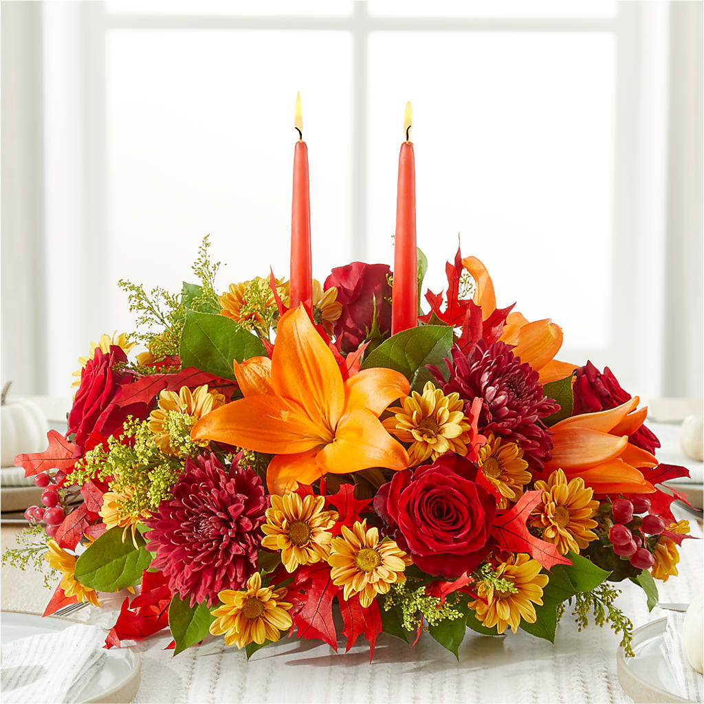 Autumn's Embrace Centerpiece – FELTY-ROLAND FLORIST & PLANT INC, Elizabethton TN