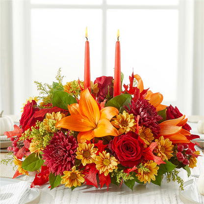 Autumn's Embrace Centerpiece – FELTY-ROLAND FLORIST & PLANT INC, Elizabethton TN