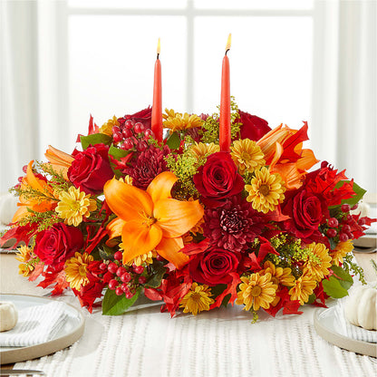Autumn's Embrace Centerpiece – FELTY-ROLAND FLORIST & PLANT INC, Elizabethton TN
