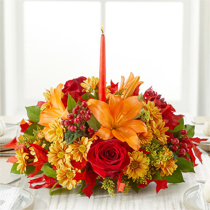 Autumn's Embrace Centerpiece – FELTY-ROLAND FLORIST & PLANT INC, Elizabethton TN