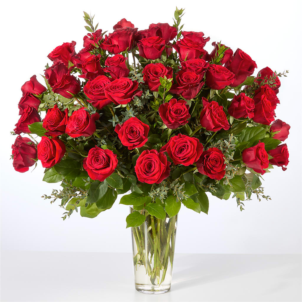 Forever Yours Fifty Stem Red Rose Bouquet – FELTY-ROLAND FLORIST & PLANT INC, Elizabethton TN