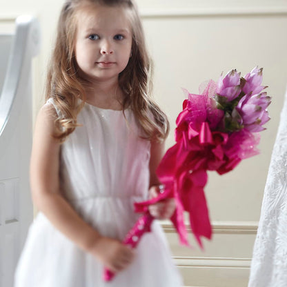 Sparkle Pink Flower Girl Bouquet – FELTY-ROLAND FLORIST & PLANT INC, Elizabethton TN